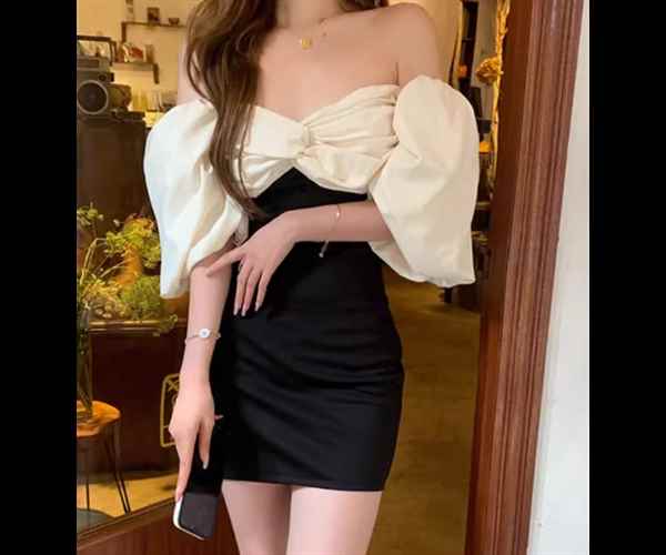 レディース ドレス パーティードレス ナイトドレス キャバドレス パーティー キャバ ミニ ショート 半袖 オフショル タイト スリム 細身 切り替えデザイン ドッキング ファスナー 可愛い シンプル カジュアル 大人可愛い おしゃれ キュート 存在感 抜け感 セクシー