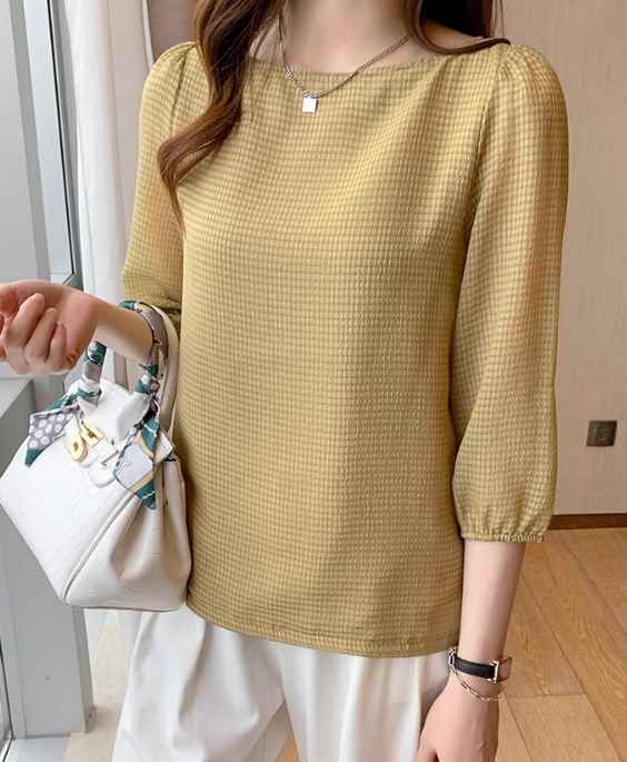 樂天商城 - レディース トップス ブラウス プルオーバー 長袖 スクエアネック かわいい 大人可愛い きれいめ シンプル 上品 おしゃれ こなれ感 ガーリー クール モード系 エレガント ラブリー チェック 春 オルチャン コーデ 楽ちん 普段使い 着回し モテ 清楚 トレンド
