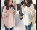 レディース トップス ニット セーター プルオーバー ミドル丈 長袖 Vネック スリット かわいい 大人可愛い きれいめ シンプル カジュアル 上品 おしゃれ レトロ ラフ ボーイッシュ ガーリー ルーズ クール キュート ナチュラル シック 高級感 優しい 穏やか 柔らかい