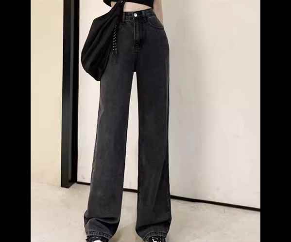 樂天商城 - レディース パンツ ボトムス デニム ジーンズ Gパン フルレングス ワイド ストレート ファスナー ポケット ハイウエスト ウォッシュ ブルーデニム カラーデニム シンプル カジュアル おしゃれ かっこいい レトロ ラフ ボーイッシュ クール ハンサム シック