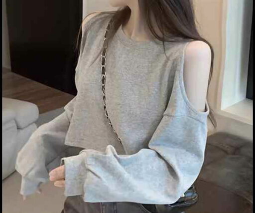 レディース トップス カットソー プルオーバー Tシャツ ショート クロップド丈 長袖 ラウンドネック オフショルダー 肌見せ 肩出し かわいい シンプル カジュアル おしゃれ かっこいい こなれ感 ラフ ボーイッシュ スポーティー ルーズ クール 抜け感 ラグジュアリー レディース トップス カットソー プルオーバー Tシャツ ショート クロップド丈 長袖 ラウンドネック オフショルダー 肌見せ 肩出し かわいい シンプル カジュアル おしゃれ かっこいい こなれ感 ラフ ボーイッシュ スポーティー ルーズ クール 抜け感 ラグジュアリー