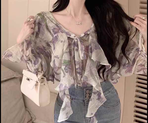 レディース トップス シャツ プルオーバー ミドル丈 長袖 Vネック フェミニン フリル リボン 異国風 かわいい 大人可愛い きれいめ カジュアル 上品 おしゃれ ガーリー ルーズ 個性的 エレガント 存在感 ラブリー キュート ラグジュアリー 豪華 爽やか シック 高級感