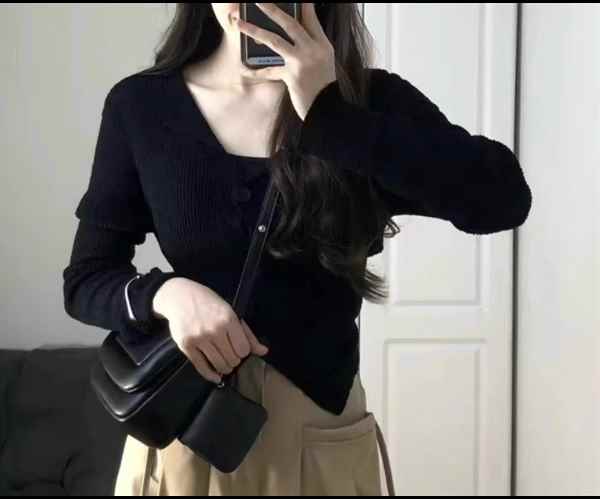 レディース トップス ニット セーター カーディガン ショート クロップド丈 ミドル丈 長袖 Vネック 前開き ボタン 大人可愛い きれいめ シンプル カジュアル 上品 おしゃれ かっこいい レトロ クール エレガント ベーシック ナチュラル ハンサム シック 高級感