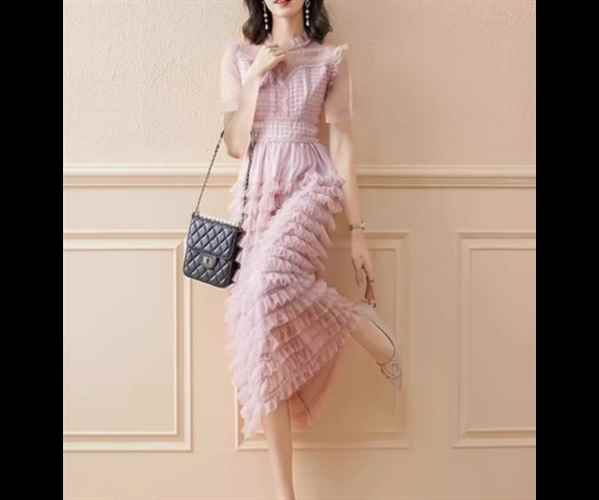 レディース ドレス パーティードレス ウェディング パーティー 結婚式 二次会 披露宴 ミモレ ロング 半..