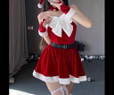 コスプレ 衣装 サンタ バニーガール レディース ミニ ショート 袖なし ノースリーブ スリム 細身 リボン ベルト ウエストマーク かわいい おしゃれ ガーリ...