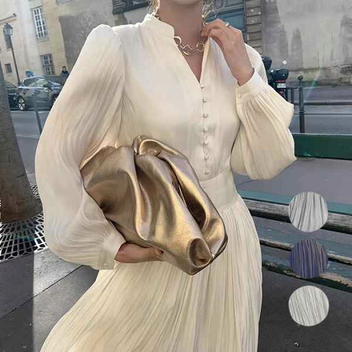 3色展開 レディース ワンピース ドレス ロングスカート ロング 長袖 ボリューム袖 ランタンスリーブ ハイネック セミフレア Aライン タックプリーツ サテン ウエストマーク ハイウエスト ウエストゴム デザインボタン ボタン ビジュー 大人可愛い 上品 おしゃれ 3色展開 レディース ワンピース ドレス ロングスカート ロング 長袖 ボリューム袖 ランタンスリーブ ハイネック セミフレア Aライン タックプリーツ サテン ウエストマーク ハイウエスト ウエストゴム デザインボタン ボタン ビジュー 大人可愛い 上品 おしゃれ