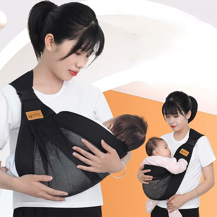 グラムールSELECT楽天市場店のベビースリング メッシュ スリング 新生児 抱っこ紐 春 夏 オールシーズン コンパクト 軽量 横抱き ベビースリング メッシュ 旅行 外出 男の子 女の子 バックルスリング 首すわり前｜アングル3