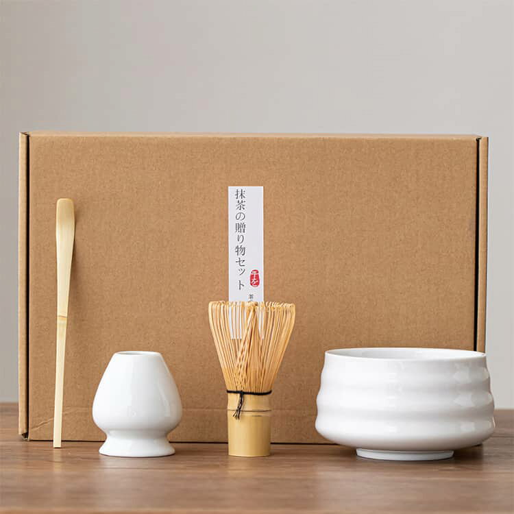 グラムールSELECT楽天市場店のお抹茶4点セット 茶筅立て 百本立 抹茶碗 お点前セット 茶杓 茶さじ 茶筅 茶道具 茶道具 茶器初心者セット 使いやすい 母の日 敬老の日｜アングル2
