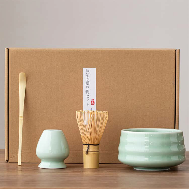 グラムールSELECT楽天市場店のお抹茶4点セット 茶筅立て 百本立 抹茶碗 お点前セット 茶杓 茶さじ 茶筅 茶道具 茶道具 茶器初心者セット 使いやすい 母の日 敬老の日｜アングル3