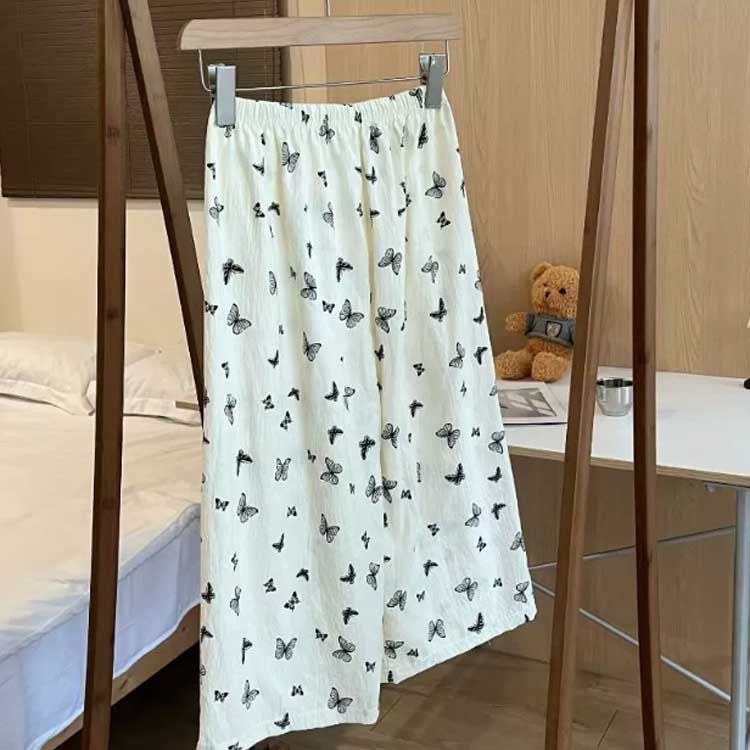 パンツ ステテコ 七分丈 部屋着 秋 寝巻き ルームパンツ カジュアル 春 夏 20代 可...