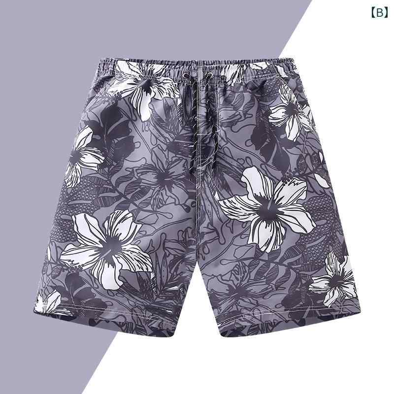 メンズ 海パン 水着 サーフ パンツ 花柄 ボタニカル柄 プール 水泳 プロ ゆったり 速乾 ボクサー 温泉 グリーン ブラック ホワイト