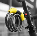 自転車 鍵 チェーンロック キーロック パスワード 5桁 ライト付き 電灯 ケーブル 盗難防止 防犯グッズ アクセサリー 黒 黄色 シンプル かっこいい マウン...