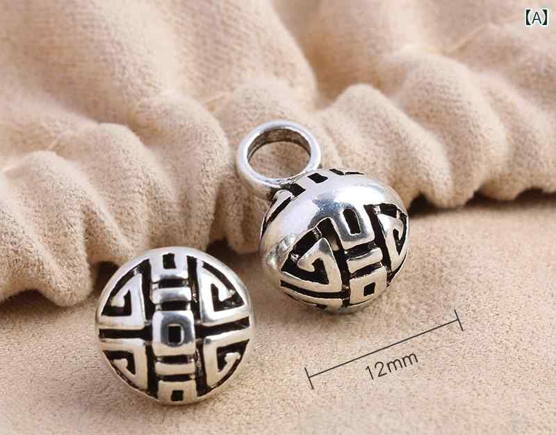 チャイナボタン 手芸 中華 衣装 ドレス レトロ 漢服 バックル 中国風 結び ブレスレット ビーズ シルバ..