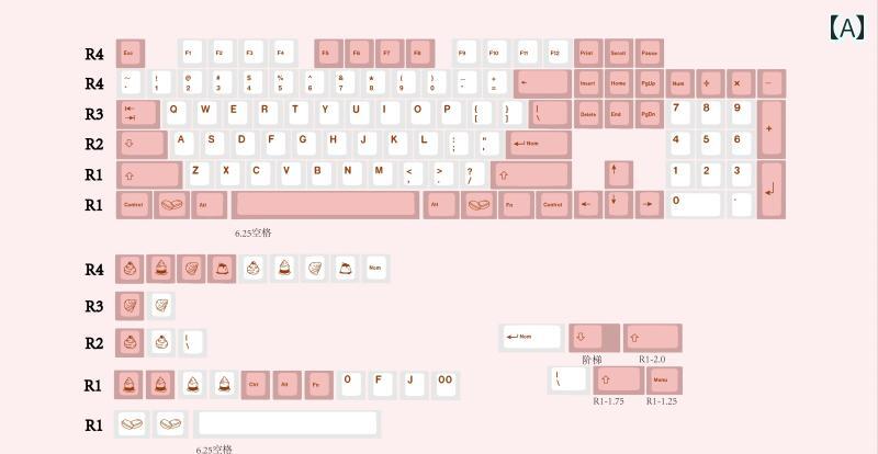 キーキャップ キーボード メカニカル 交換 おしゃれ ピンク ホワイト