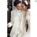 楽天Grams楽天市場店スーツ メンズ 結婚式 新郎 ブライダル パーティー 衣装 フォーマル 韓国 無地 シンプル ホワイト