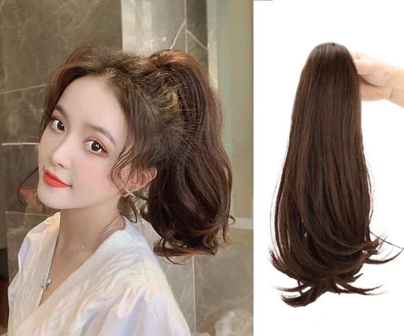 ウィッグ ポニーテール つけ毛 クリップ レディース かつら ヘアアレンジ 自然 カール 韓国