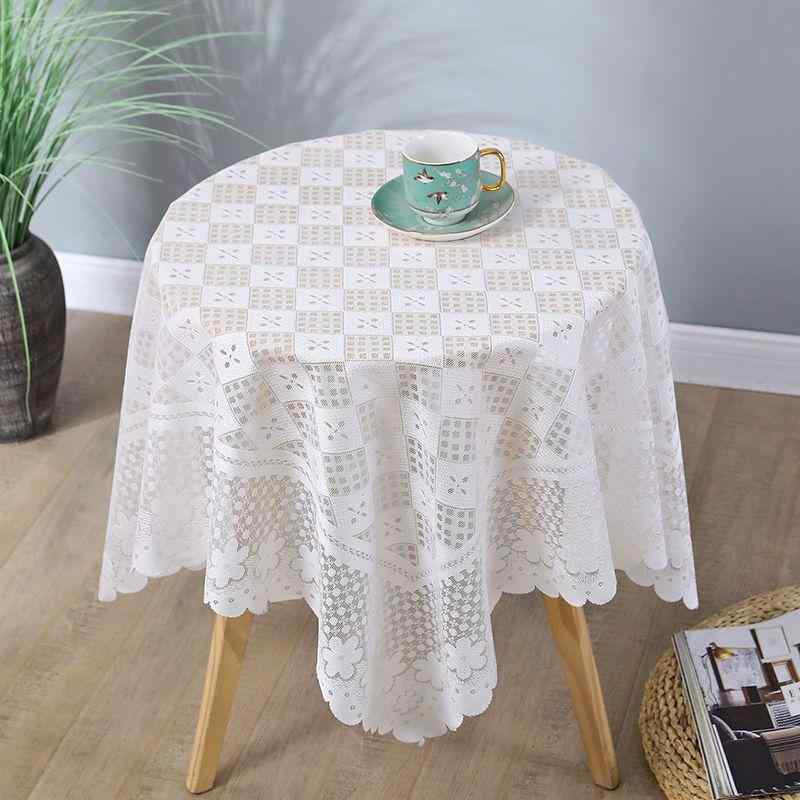 テーブルクロス レース 北欧風 ファブリック製 梅柄 ひし形柄 円形 正方形 長方形 家庭用 マルチカバー..