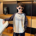 tシャツ キッズ 子供服 男の子 ロンT 長袖 春秋 ラウンドネック コットン グレー 韓国