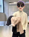 カットソー tシャツ キッズ 子供服 男の子 長袖 秋冬 タートルネック トップス ハイネック ホワイト ブラック グレー