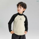 カットソー tシャツ キッズ 子供服 男の子 秋冬 暖かい 長袖 タートルネック ハイネック トップス ベージュ カーキ