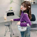 カットソー tシャツ キッズ 子供服 女の子 春秋 長袖 タートルネック カジュアル トップス パープル ハイネック インナー