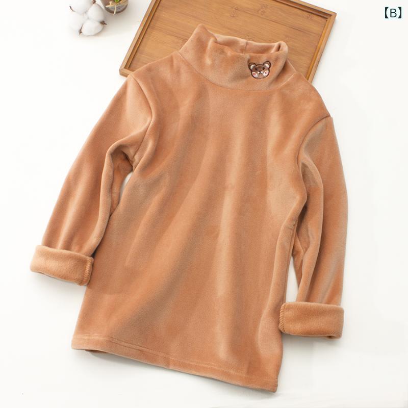カットソー tシャツ キッズ 子供服 女の子 男の子 秋冬 フリース 厚手 暖かい トッ...