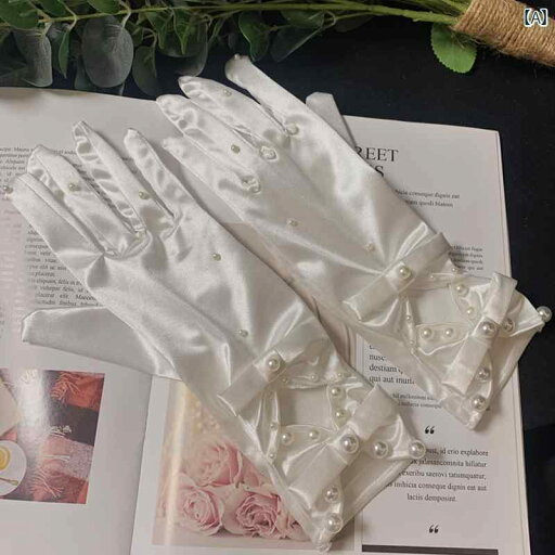 グローブ ショート 手袋 ウエディング 結婚式 ブライダル 花嫁 アクセサリー リボン サテン パール おしゃれ ホワイト グローブ ショート 手袋 ウエディング 結婚式 ブライダル 花嫁 アクセサリー リボン サテン パール おしゃれ ホワイト