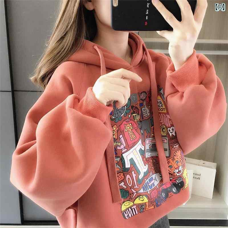 キッズ トレーナー 子供服 女の子 スウェット トップス 春秋 韓国 長袖 ロゴ フード付き プリント ファッション ホワイト ブルー グレー