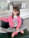 カーディガン キッズ 子供服 女の子 羽織 ニット 韓国 トップス ベビー 春秋 セーター ジャケット ピンク