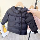 ダウンジャケット キッズ コート 子供服 アウター おしゃれ かわいい 女の子 ベビー 秋冬 厚手 襟 ミドル丈 レース ブラック ピンク ベージュ