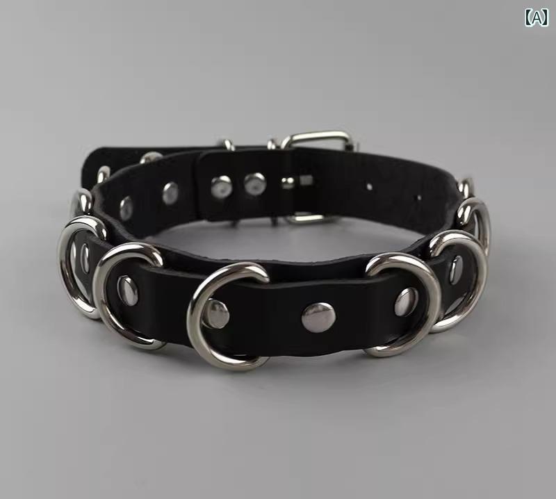 チョーカー レディース ネックレス アクセサリー ゴシック ゴスロリ クール スタッズ ダーク チェーン サイバーパンク 黒