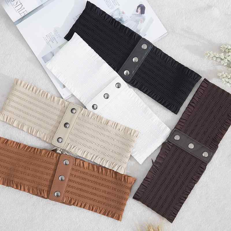ベルト レディース 太 おしゃれ ワイド ドレス レトロ ウエストマーク シンプル ホワイト ブラック キ..
