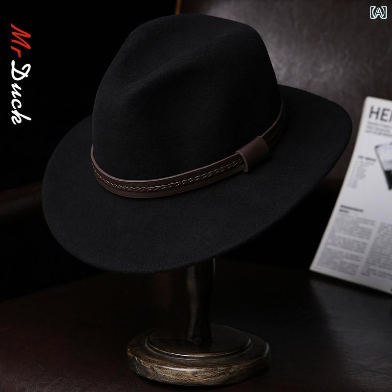 カウボーイハット ウエスタン テンガロンハット メンズ レディース ウール 革 リボン 秋冬 フェルト 帽..