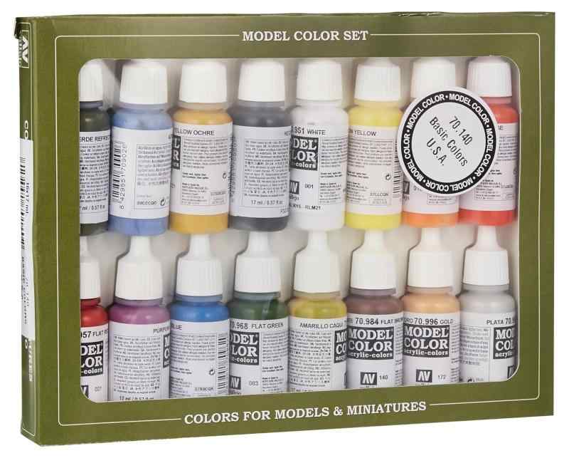 [バジェホ]Vallejo Basic USA Colors アクリル Paint Set, 17ml VJ70140 [並行輸入品]