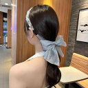 カチューシャ ヘアバンド 上品 ヘアアクセサリー レディース フレンチ ガーリー パール 編み込み ヘアスカーフ リボン ホワイト ブルー ブラック