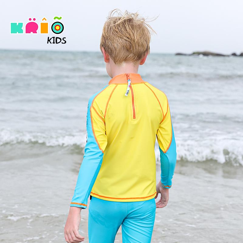 サーフィン ウェットスーツ キッズ 子供 男の子 セパレート 長袖 ズボン ビーチ 日焼け防止 紫外線カット 速乾 水泳 ダイビングスーツ ブルー