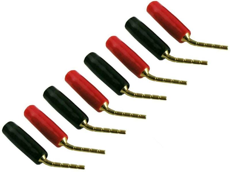 ピンプラグ ミニプラグ スピーカー ターミナル 金メッキ 8本セット