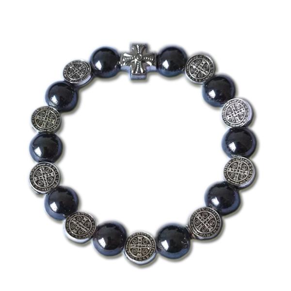 ブレスレット クロス アクセサリー レディース メンズ ファッション クール かっこいい ジュエリー ブラック