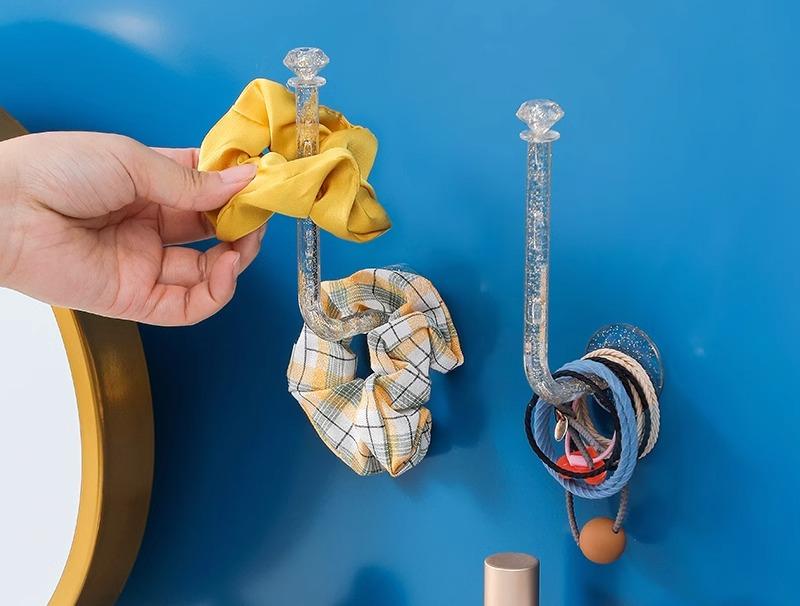 アクセサリー カチューシャ ラック 収納 ヘアバンド 壁掛け ヘッドバンド ジュエリー パンチフリー フック セット