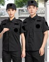 警備服 ユニフォーム 警備員 制服 メンズ レディース セキュリティ 作業服 春夏秋 長袖 半袖トレーニング ブラック