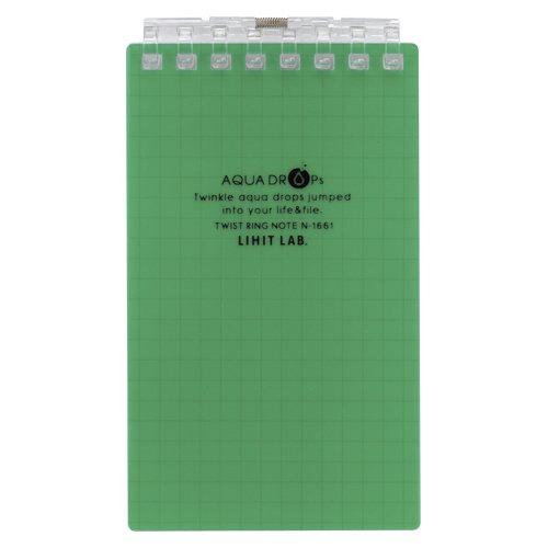 リヒトラブ ツイストリング・ノート メモサイズ A7 緑 N-1661-7 2個セット