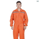 つなぎ 長袖 オーバーオール 作業着 メンズ 春 フード ジャンプスーツ オーバーサイズ 防塵 防汚 作業服 オレンジ ブルー ホワイト