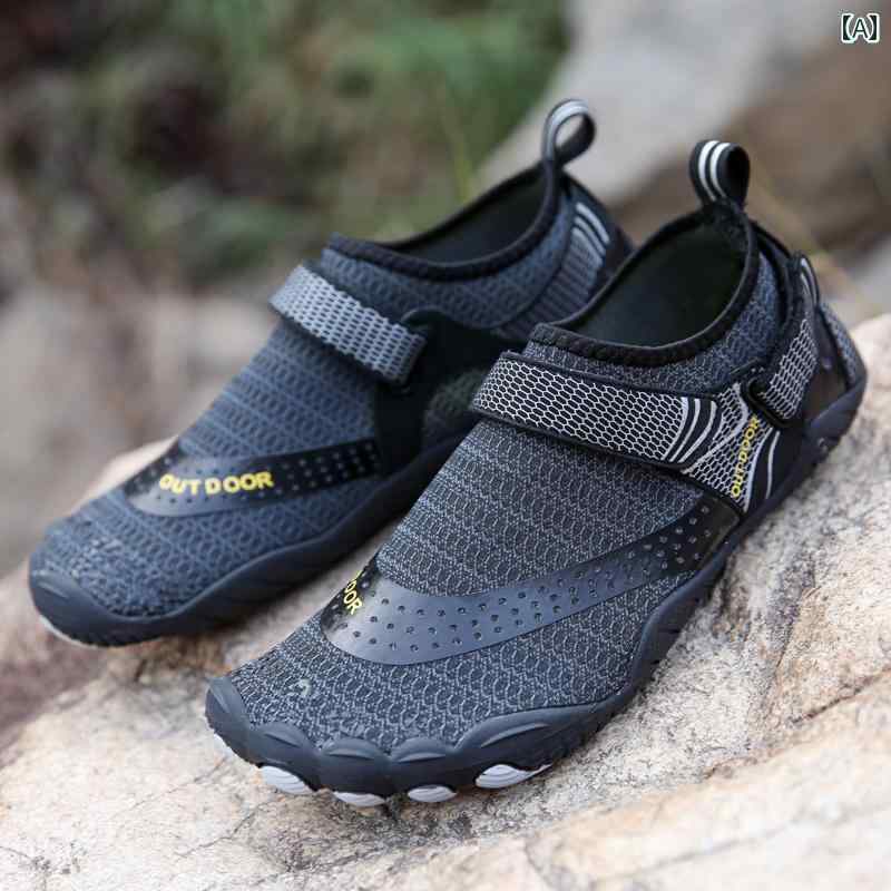 登山靴 フィッシングシューズ ハイキング アウトドア メンズ レディース 滑り止め ビーチ 速乾 釣り スポーツ サンダル ブラック イエロー レッド