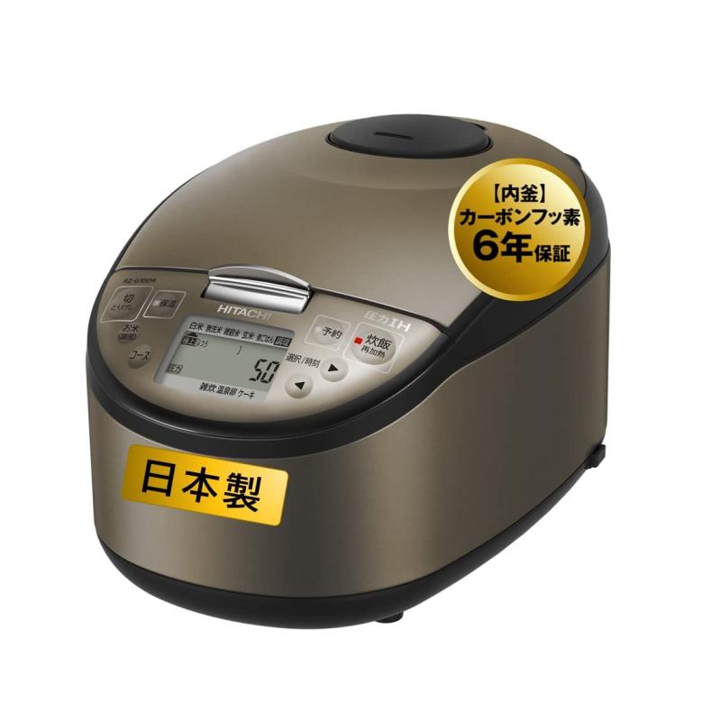 日立 炊飯器 5.5合 圧力IH RZ-G10EM T ブラウンメタリック 圧力炊き 黒厚鉄釜 蒸気セーブ