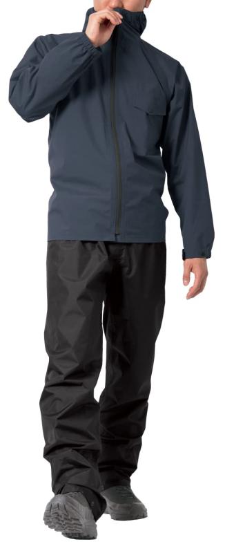 [マック] レインスーツ 耐水圧10,000mmH2O 上下セット 裾調整可能 フードパッカブル ベンチレーション ..