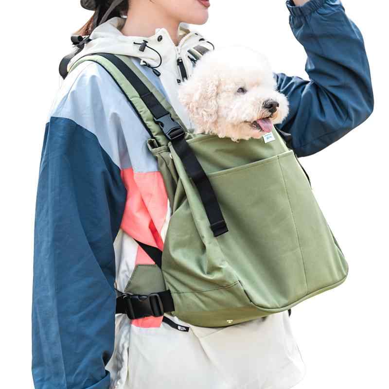 犬 猫 ペット 抱っこ リュック キャリーバッグ かばん 外出用 散歩 旅行 小型犬 カーキ ブラック