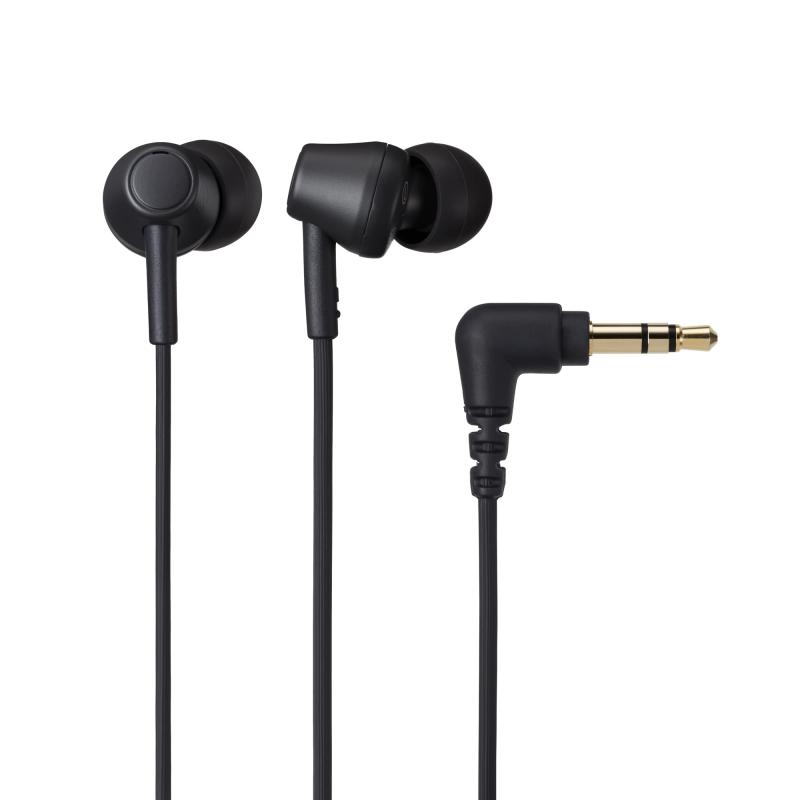 Audio Technica イヤホン ATH-CK350XiS カナル型 有線 リモコン マイク付き ブラック 再生プラスチック配合 抗菌 ATH-CK350XiS BK 小型