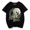 tシャツ 犬柄 半袖 プリント メンズ レディース カップル コットン ラウンドネック 大きいサイズ アメリカン ホワイト グレー ブラック