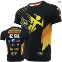 格闘技 トレーニングウェア ランニング 半袖 速乾 フィットネス マラソン Tシャツ スポーツ ジョギング ラウンドネック ブラック