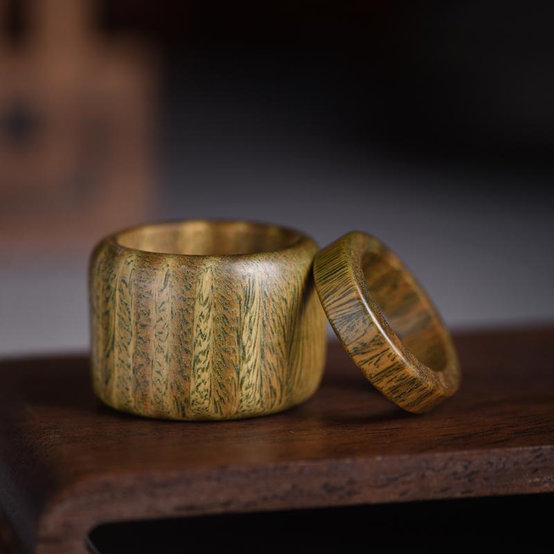 木製 指輪 リング アクセサリー サンダルウッド バックル ストレート カップル グリーン パープル